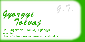gyorgyi tolvaj business card